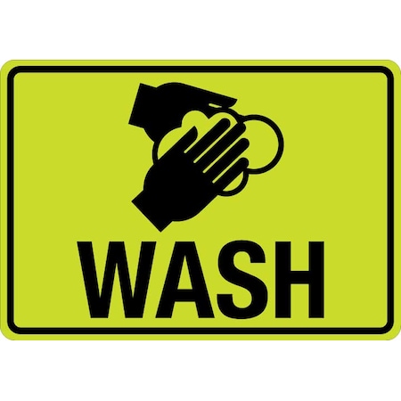 Sign, Wash (W Sym), LCUV-0060ST-RD_14x10